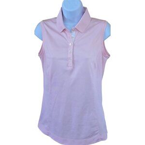 Nike Sleeveless Pink Golf Polo Shirt athletic workout gym fairycore cottagecore